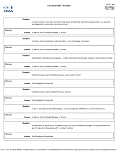 Cisco Development Priorities Manager Guide