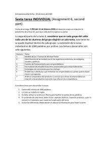 Tarea 6, segunda parte: Emprendimiento