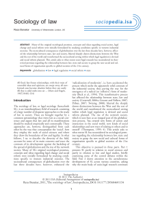 Sociology of Law: Globalization and Legal Change