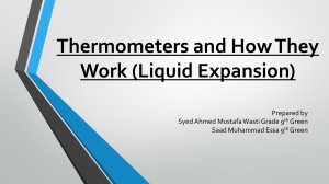 Thermometers and How They Work (Liquid Expansion)