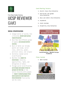 UCSP Reviewer GA#3: Social Stratification
