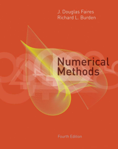 Numerical Methods Textbook by Faires & Burden 4th Ed.