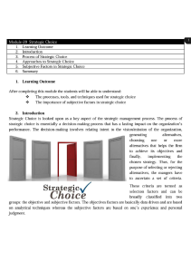 Strategic Choice Process & Tools: BCG, GE Matrix, PLC