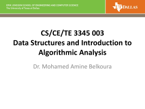 CS/CE/TE 3345 003 Syllabus