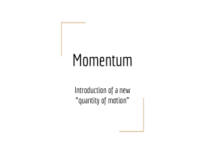Momentum Physics Lecture Notes