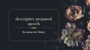 Descriptive Prepared Speech: Public Speaking Guide