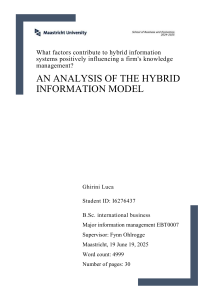 Hybrid Information Systems & Knowledge Management: A Thesis Analysis