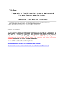 Journal of Electrical Engineering & Technology Manuscript Preparation Guide
