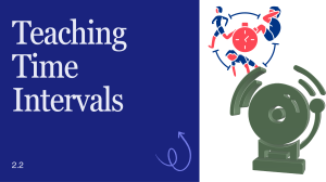 Teaching Time Intervals: Understanding Time Intervals