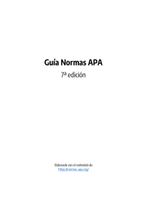 Gu&iacute;a Normas APA 7&ordf; edici&oacute;n - Formato y Citas