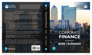 Corporate Finance Textbook Sixth Edition Berk DeMarzo