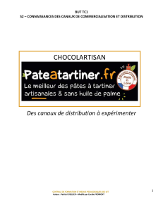 Chocolartisan : Canaux de distribution &agrave; exp&eacute;rimenter