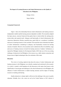 Impact of Learning Resources & School Infrastructure on Philippine Education
