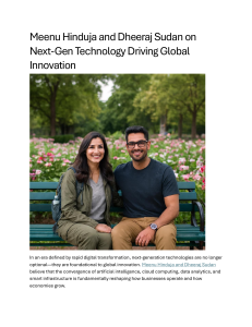 Next-Gen Technology Driving Global Innovation