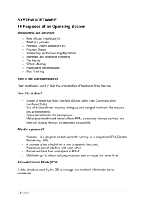 16 Purposes of an Operating System - System Software