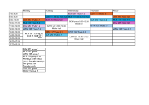 University Course Timetable