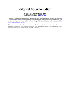Valgrind 3.6.0 Documentation: Quick Start & User Manual