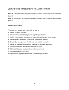 Introduction to the Law of Contract