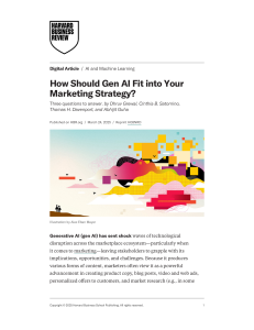 How Gen AI Fits into Marketing Strategy