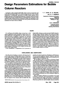Design Parameters for Bubble Column Reactors: A Review