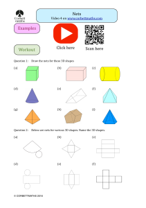 Nets Worksheet - Corbettmaths