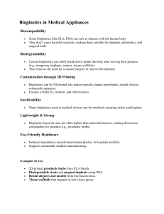 Bioplastics in Medical Appliances, Textiles, and Packaging