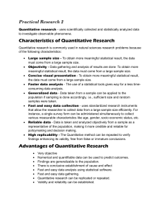 Practical Research 2: Quantitative Research