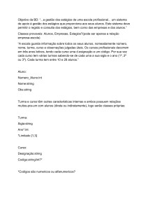 Design de Banco de Dados para Gest&atilde;o de Est&aacute;gios