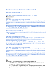 Referenslista f&ouml;r professionsteori och redovisning