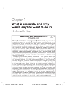 What is Research? Chapter 1 of Doing Business Research