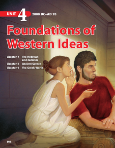 Foundations of Western Ideas: Hebrews, Judaism, Ancient Greece