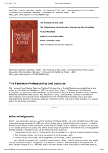 The Promise of the Land: Israel's Inheritance of Canaan