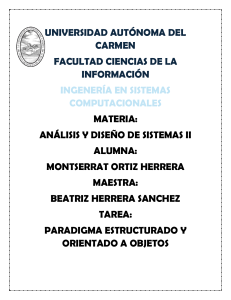 Paradigma Estructurado y Orientado a Objetos - An&aacute;lisis y Dise&ntilde;o de Sistemas II