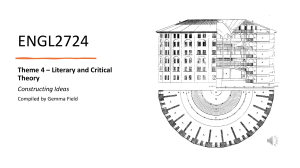 ENGL2724 Literary and Critical Theory: Constructing Ideas