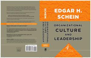 Organizational Culture and Leadership by Edgar Schein