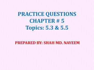 Chapter 5 Practice Questions: Weather, Climate, Atmosphere