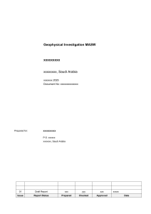 Geophysical Investigation MASW Report Saudi Arabia