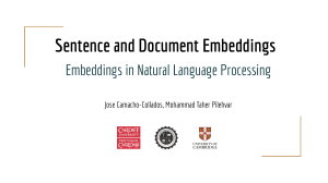 Sentence and Document Embeddings in NLP