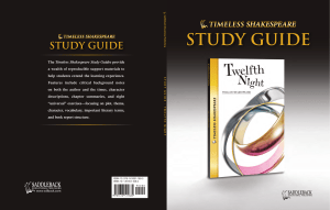 Twelfth Night Study Guide - Saddleback Educational Publishing