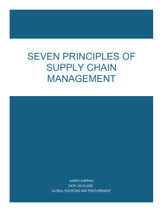 Seven Principles of Supply Chain Management