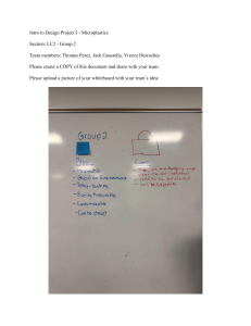 Intro to Design Project I - Microplastics