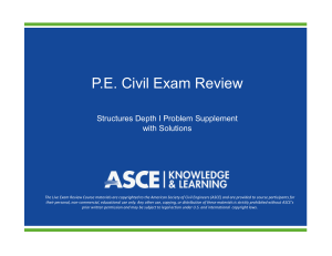 P.E. Civil Exam Review: Structures Depth I Problems