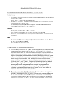 Physical Activity Guidelines & Clublime Gym Report for Teens