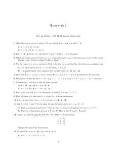 Homework 1: Zadania z wektor&oacute;w i płaszczyzn