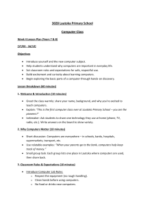 Lautoka Primary School Computer Class Week 4 Lesson Plan (Years 7-8)