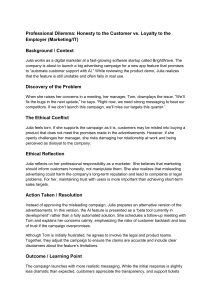 Professional Dilemma: Honesty vs. Loyalty in Marketing/IT