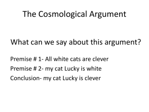 The Cosmological Argument: God's Existence