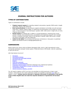 SAE Journal Author Instructions 2025