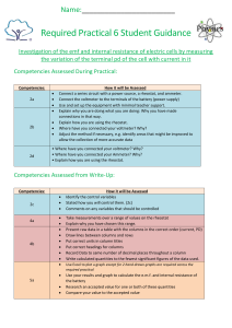 Required Practical 6: Emf and Internal Resistance Student Guide