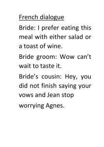 French Dialogue: Wedding Reception